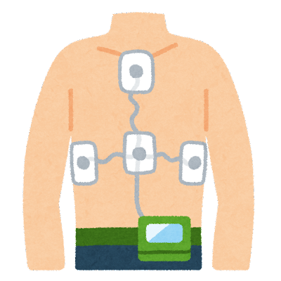 ホルター心電図検査のイラスト